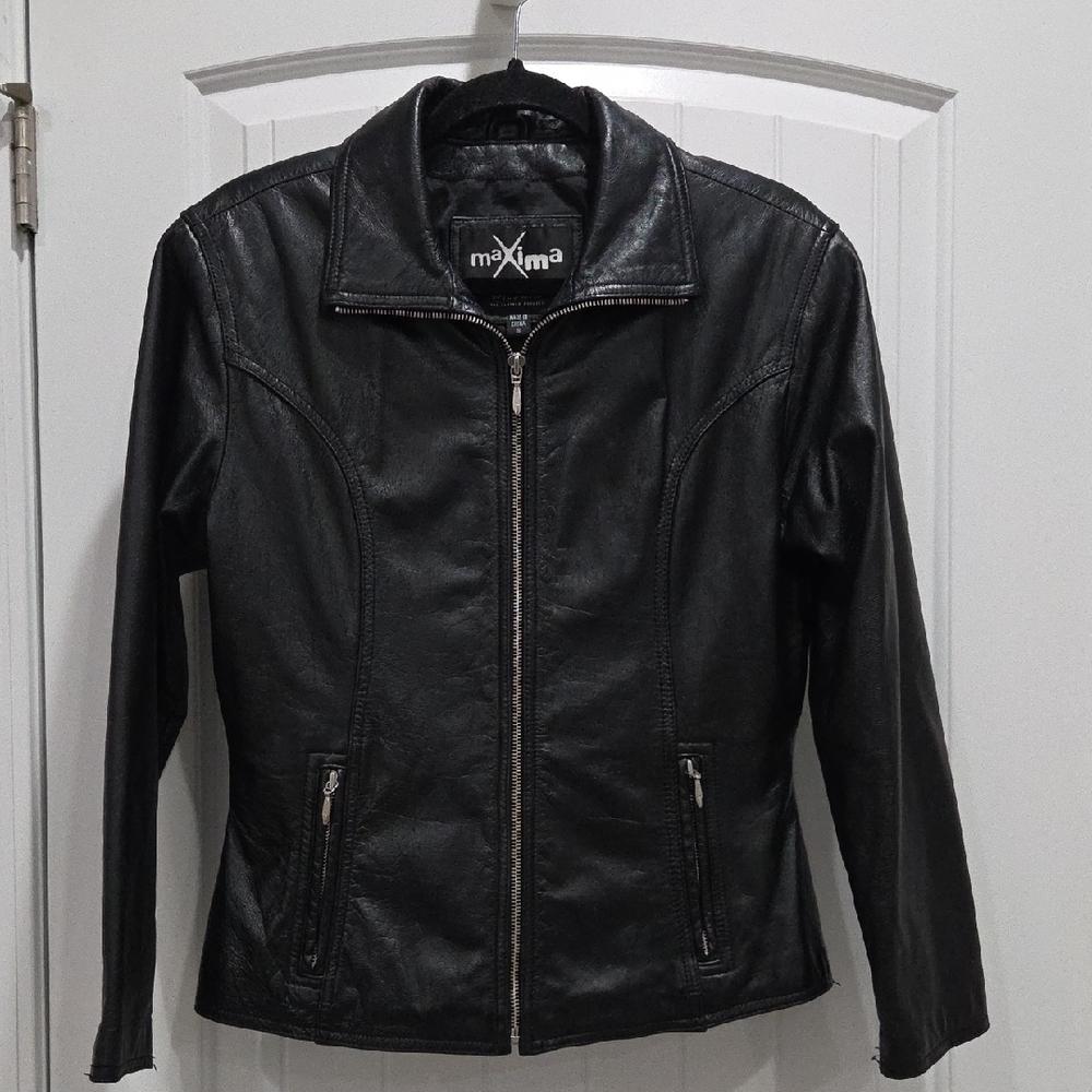 Vintage Wilsons Leather Maxima Womans Black Jacket, Small